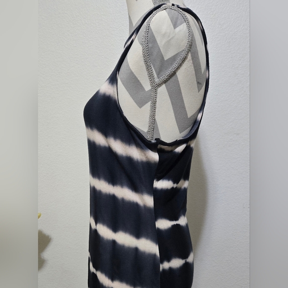 Iris Navy Blue Tie Dye Bodycon Tank Dress Size Large - Picture 3 of 6